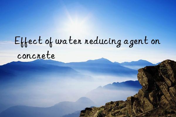 Effect of water reducing agent on concrete