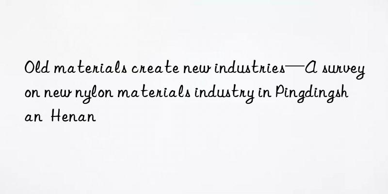 Old materials create new industries—A survey on new nylon materials industry in Pingdingshan  Henan