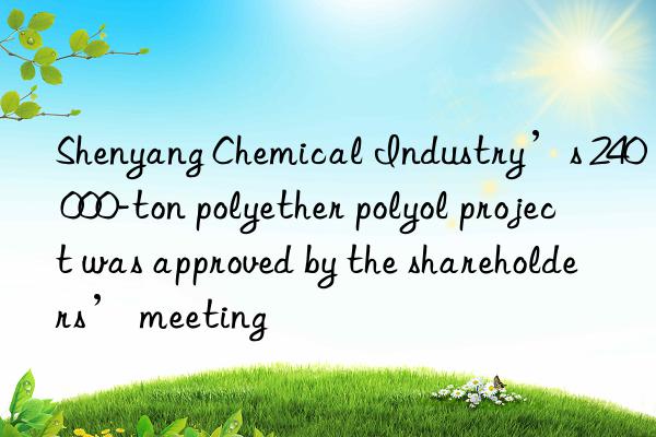 Shenyang Chemical Industry’s 240 000-ton polyether polyol project was approved by the shareholders’ meeting