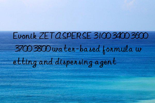 Evonik ZETASPERSE 3100 3400 3600 3700 3800 water-based formula wetting and dispersing agent