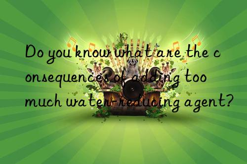 Do you know what are the consequences of adding too much water-reducing agent?