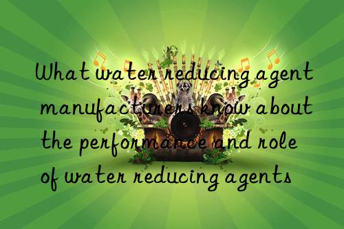 What water reducing agent manufacturers know about the performance and role of water reducing agents