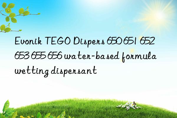 Evonik TEGO Dispers 650 651 652 653 655 656 water-based formula wetting dispersant