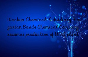 Wanhua Chemical: Subsidiary Hungarian Boside Chemical Company resumes production of MDI plant