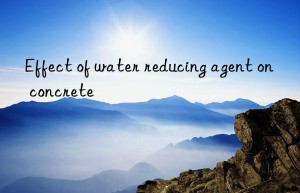 Effect of water reducing agent on concrete