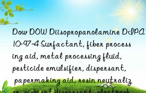 Dow DOW Diisopropanolamine DIPA 110-97-4 Surfactant, fiber processing aid, metal processing fluid, pesticide emulsifier, dispersant, papermaking aid, resin neutralizer, pigment dispersant, electrophoretic coating  and agent