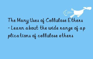 The Many Uses of Cellulose Ethers – Learn about the wide range of applications of cellulose ethers