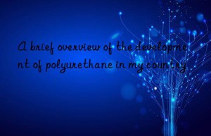 A brief overview of the development of polyurethane in my country