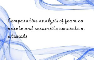 Comparative analysis of foam concrete and ceramsite concrete materials