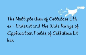 The Multiple Uses of Cellulose Ether – Understand the Wide Range of Application Fields of Cellulose Ether