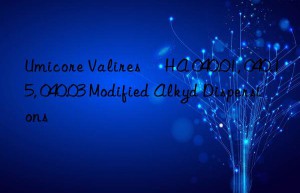 Umicore Valires® HA 040.01, 040.15, 040.03 Modified Alkyd Dispersions