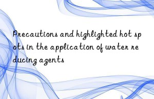 Precautions and highlighted hot spots in the application of water reducing agents