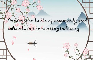 Parameter table of commonly used solvents in the coating industry