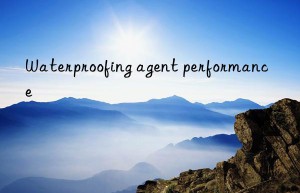 Waterproofing agent performance