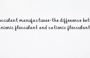 Flocculant manufacturer-the difference between anionic flocculant and cationic flocculant