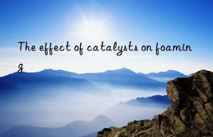 The effect of catalysts on foaming