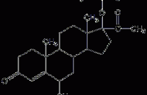 Medroxyprogesterone acetate structural formula