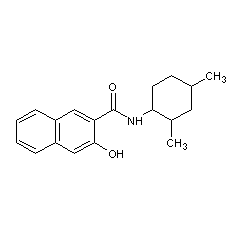 2',4'-dimethyl-2-hydroxy-3-naphthol structural formula