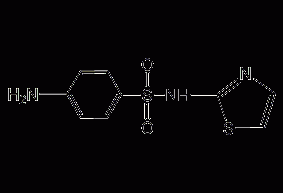 Sulfathiazole structural formula