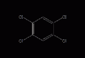 1,2,4,5-Tetrachlorobenzene Structural Formula