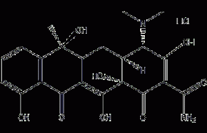 Tetracycline hydrochloride structural formula