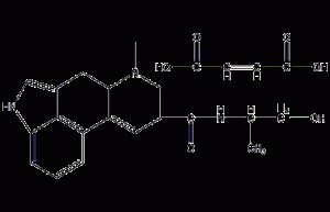 Structural formula of ergometrine maleate