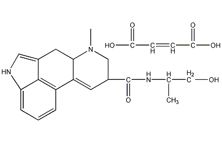 Structural formula of ergometrine maleate