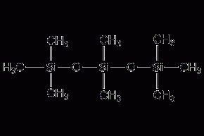 Structural formula of octamethyltrisiloxane