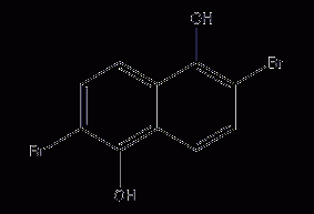 2,6-dibromonaphthalene-1,5-diol structural formula