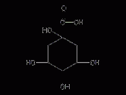 D-(-)-quinic acid structural formula