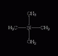 Tetramethylsilane structural formula