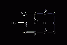 Tripropenyl phosphite structural formula