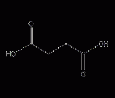 Succinic acid structural formula