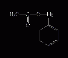 Phenylmercury (II) acetate structural formula