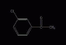 Structural formula of m-chloroacetophenone