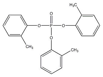 Structural formula of tricresyl orthophosphate