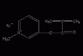 Pyridostigmine bromide structural formula