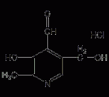 Pyridoxal hydrochloride structural formula