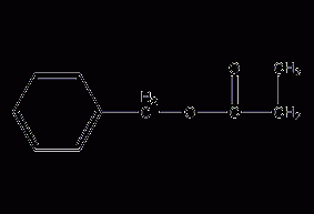 Structural formula of benzyl propionate