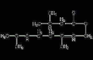 Geranyl isovalerate structural formula