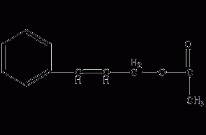 Cinnamyl acetate structural formula