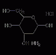 D-(+)-glucosamine hydrochloride structural formula