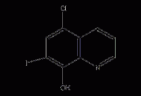 5-chloro-8-hydroxy-7-iodoquinoline structural formula