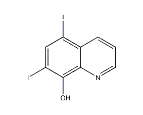 5,7-diiodo-8-hydroxyquinoline structural formula