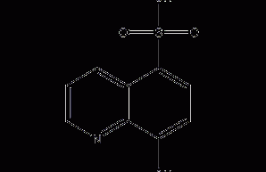 8-hydroxyquinoline-5-sulfonic acid structural formula