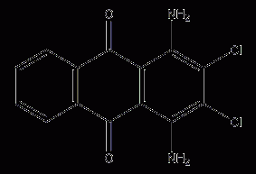 1,4-diamino-2,3-dichloroanthraquinone structural formula