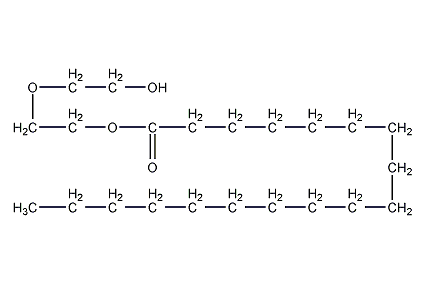 Diethylene glycol monostearate structural formula