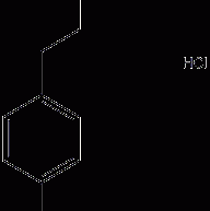 Tyramine hydrochloride structural formula