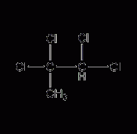 Pentachloroethane structural formula