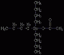 Tri-n-butyltin acetate structural formula